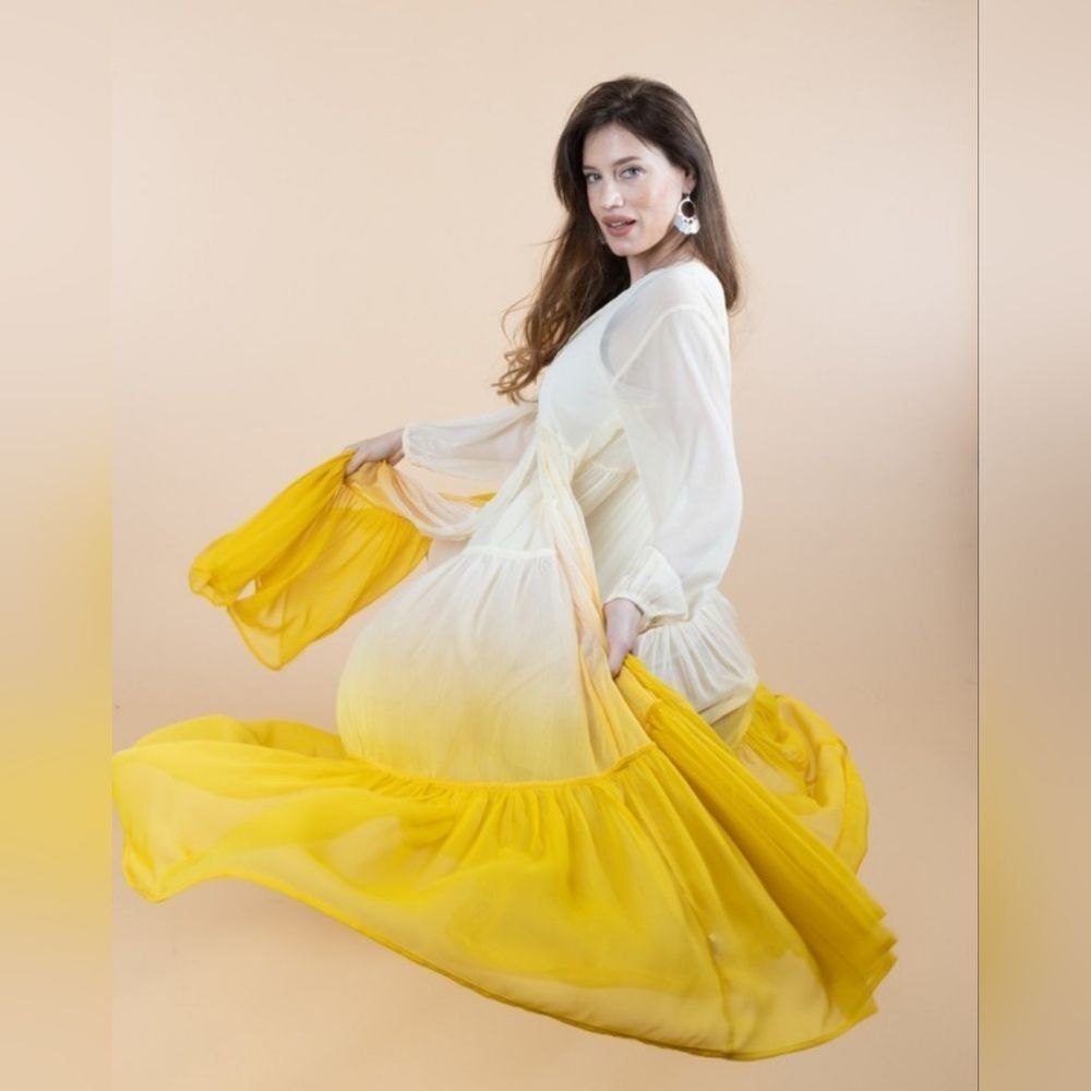 Ombre Sheer Tiered Kimono